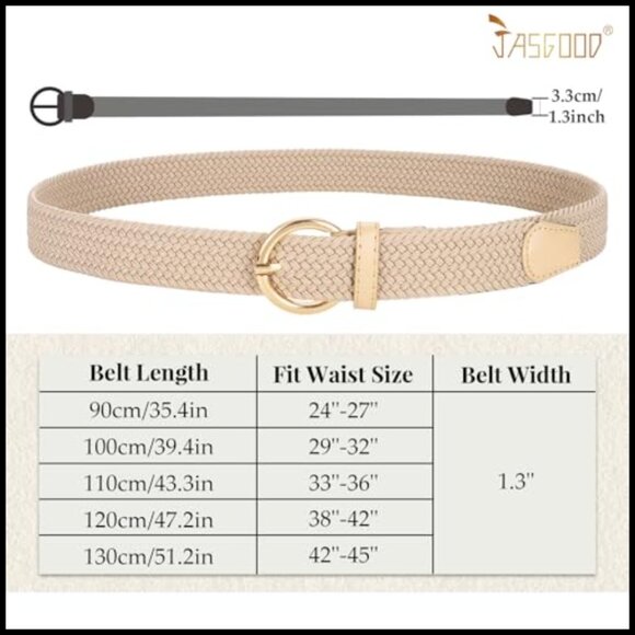Braided Woven Elastic Stretch Belt for Jeans Pants Golf Casual main image 5